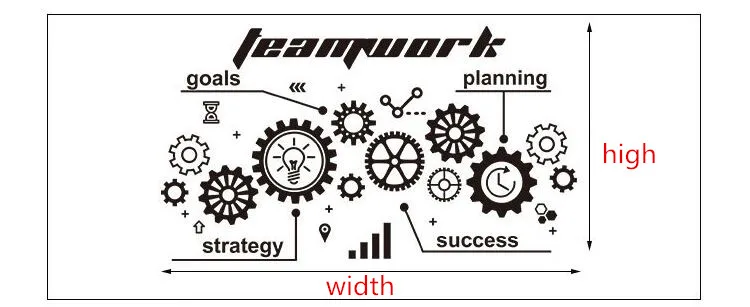 Шестерни украшения Офисные Акриловые наклейки на стены 3d самостоятельно наклейки на стену творческие мотивационные наклейки корпоративная культура стены