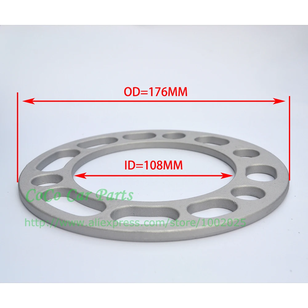 2 шт. сплав алюминиевые колесные проставки прокладки пластины и регулятор для 5x139,7 и 6x139,7 ID = 108 мм Толщина 6 мм