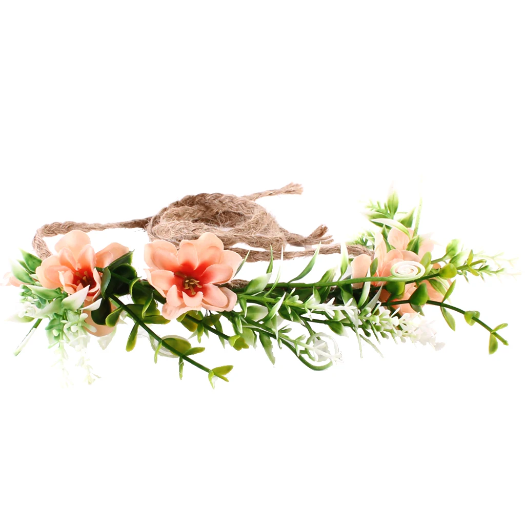 Newborn Infant Baby Girls Toddler Kid Children Flower Garland Headband Headwear for Beach Party Wedding Accessories Photo Prop