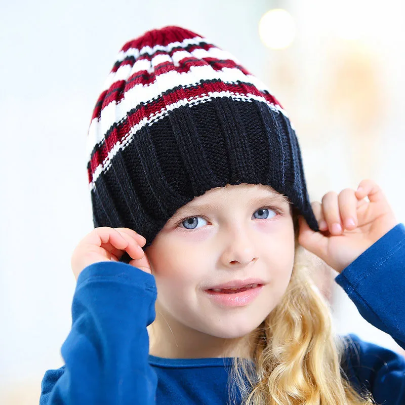Glaedwine/Новинка; сезон осень-зима; модная детская вязаная шапочка; теплая шерстяная шапка; Детские аксессуары; шапка для девочек и мальчиков; спортивная уличная одежда