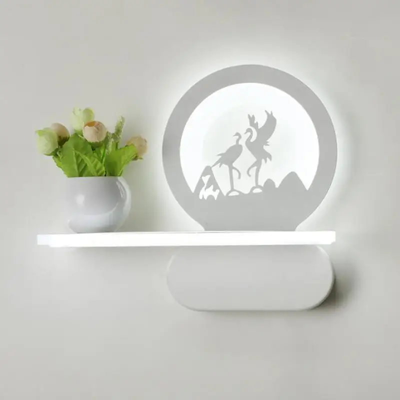  Minimalist Modern Led Wall Lamp Bedroom Wall Light Aisle Circular Acrylic Appliques Luminaires Mura - 32872547259