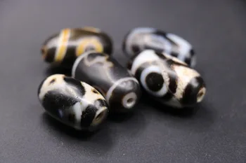 

Treasure Magic Power Magic LKbrother Set of 5 4A Magic Power Tibetan Old Agate Multiple Symbols Daluo dZi Bead FRAJKS