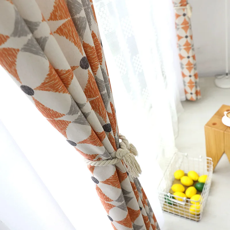 Slow Soul хаки желтый Современный бутик геометрические шторы для гостиной Детская кухня готовые Спальни Ткань ткани