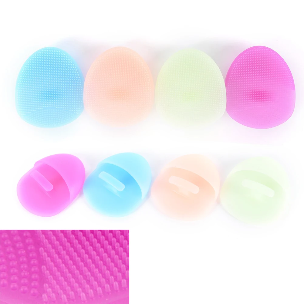 Silicone Visage Brosse De Bain Ovale Points Noirs Dissolvant Tampon De Nettoyage Du Visage Bebe Tete Lavage Avec Boite Aliexpress