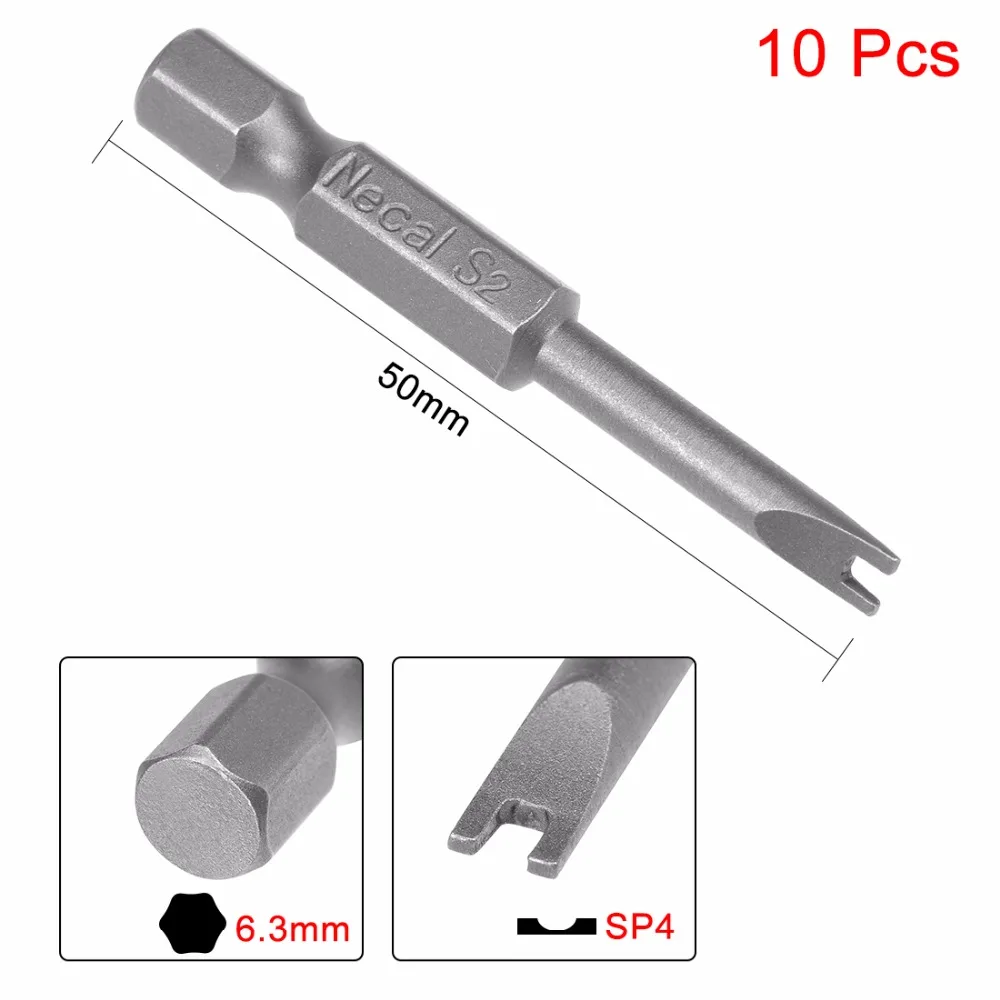 Uxcell 10 шт. S2 высокого сплава Сталь 50 мм 1/4 "шестигранный хвостовик U4 Магнитный U Форма головка отвертки DIY электрические ручные инструменты