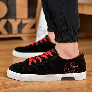 

Thin Belt Simple 39-44 Stars Summer Trend Men's Canvas Korean Flat Shoes Students Personality Breathable Casual Men's Shoes Wild