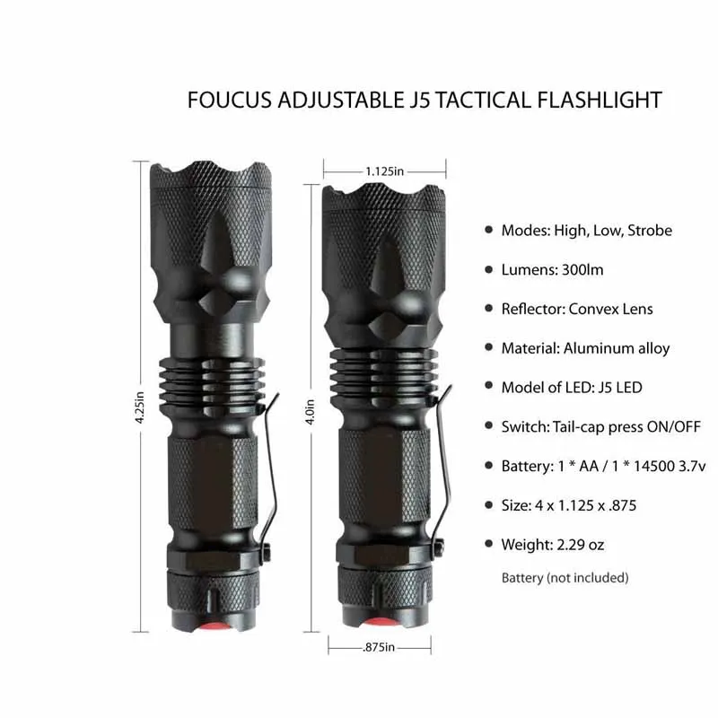 UltraFire CREE XR-E Q5 передатчик Luz лампа 300LM масштабируемый 3 режима фонарь охотничий ночной рыболовный алюминиевый фонарь