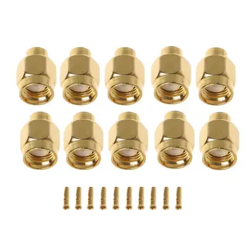 

SMA-JB3 RF Connector RP-SMA Male Jack Center Solder Semi-Rigid For RG402 10pcs