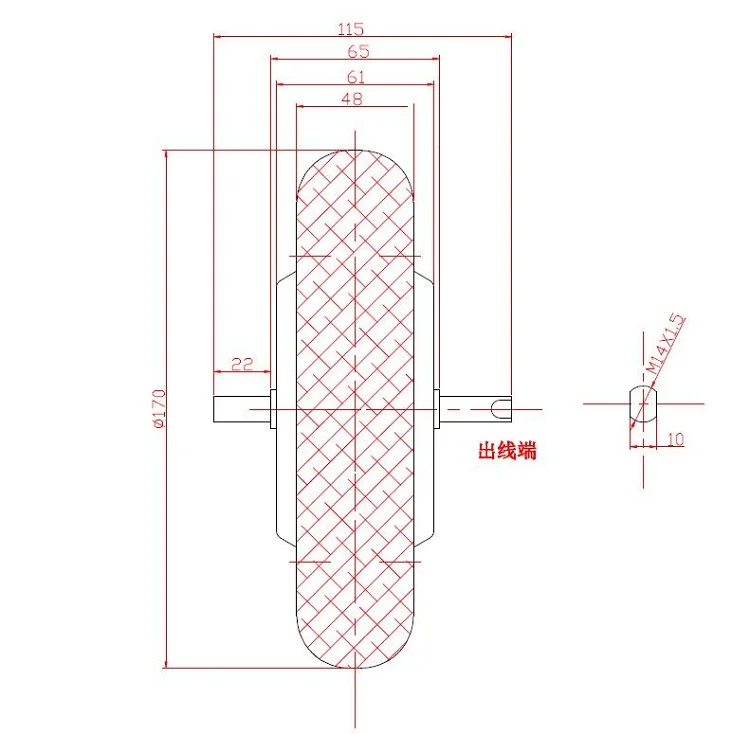 Excellent ETECH 24V 36V 48V 6 inch hub motor with ebs and solid tire 0