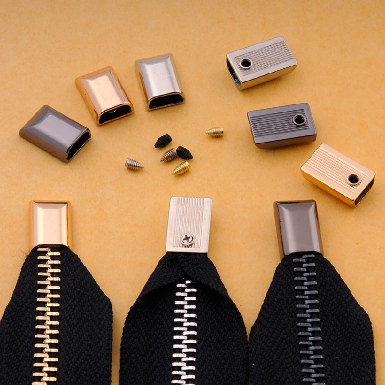 NEW 4 colors Bottom End Stopper Lock zipper 4pcs Replacement DIY A Zipper For Bags Leather Craft