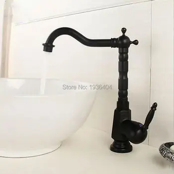 Black Bronze Finished antique faucet Mixer Taps Deck Mounted hot and cold basin swivel mixer taps B3245 Black Bronze Finished antique faucet Mixer Taps Deck Mounted hot and cold basin swivel mixer taps B3245