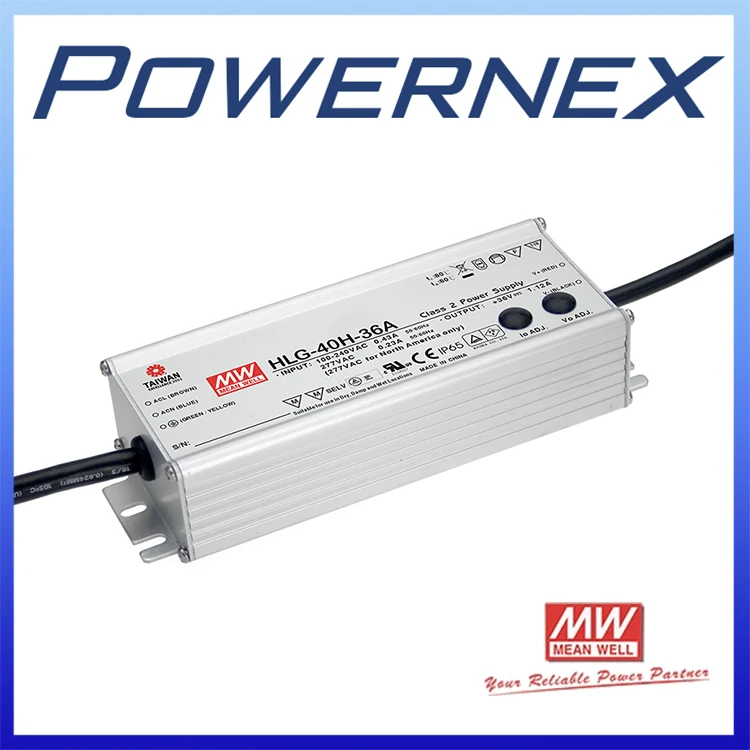 

[PowerNex] MEAN WELL original HLG-40H-48A 48V 0.84A meanwell HLG-40H 48V 40.32W Single Output LED Driver Power Supply A type