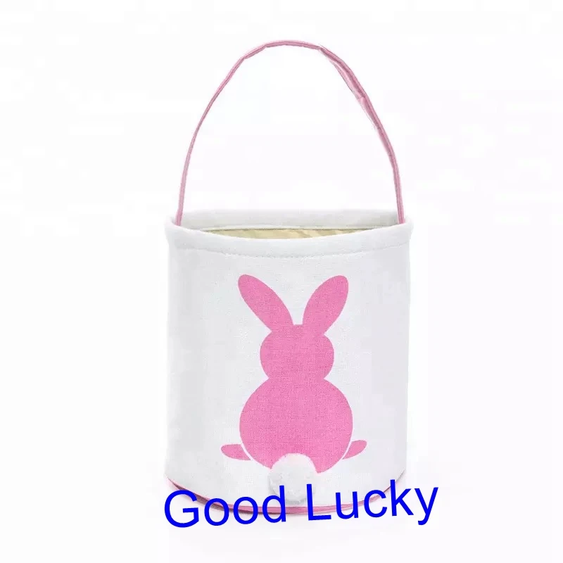 Best 60pcs/lot cute fashion easter basket happy Easter bunny ears tail bucket unicorn easter basket bunny face easter tote 3
