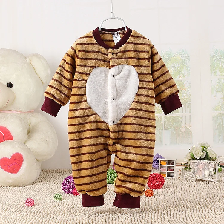 2016 Hot Sale Baby Clothes High Quality Cartoon Coral Fleece Infant font b Jumpsuit b font