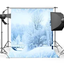 Mehofoto Зимний лес фон для фотосъемки белый снег фон для темы вечерние фотографические CM-6519