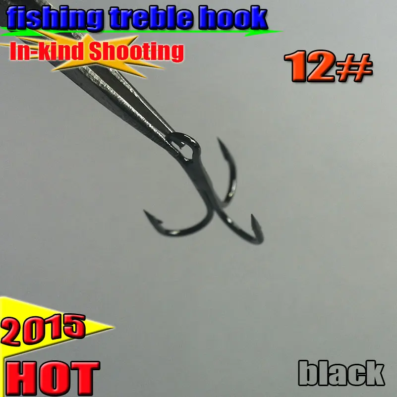 

Free Shipping Treble Fishing Hooks Barble Hook Round Bend treble hook 1000pcs/lot High Quality size 12# high-carbon steel