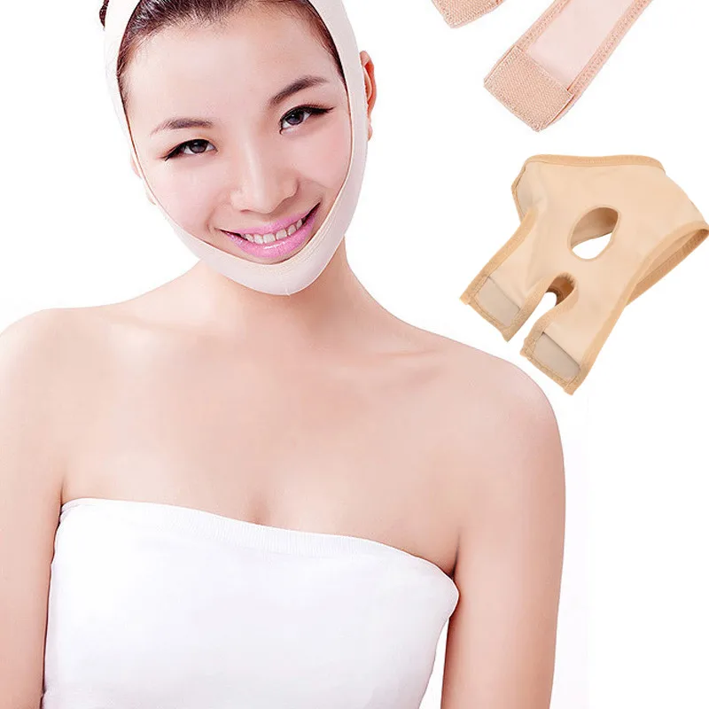 Тонкая маска для лица для похудения, бандаж для ухода за кожей, форма ремня и подтяжки, уменьшенная двойная маска для лица и подбородка, осветляющая повязка для лица