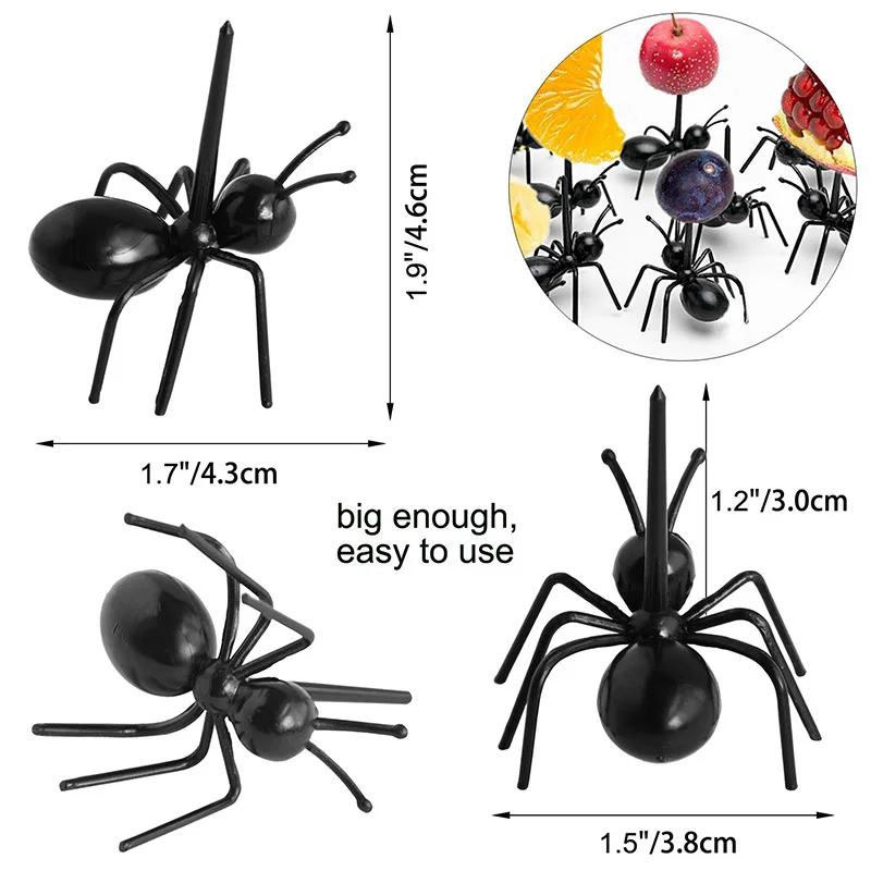 12 шт./компл. мультфильм Пластик мини-вилка для фруктов в форме муравья для столовых приборов и других десертов с Детская вилки Еда детей Палочки посуда для вечерние украшения