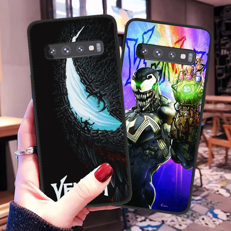 

Marvel Venom Super hero black soft silicone phone cases for Samsung Galaxy S10 S10PLUS S7Edge S8 S9 Plus note 8 9