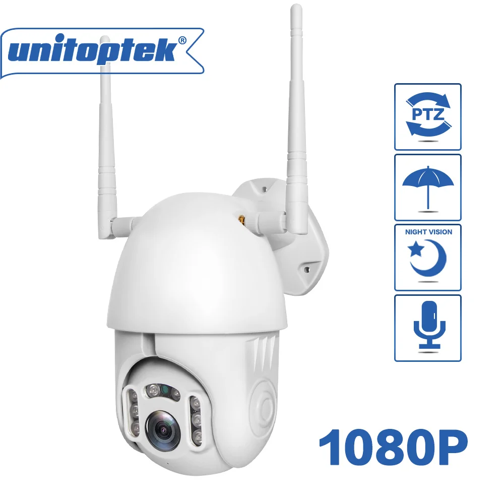 1080P 2MP Wi Fi купольная IP камера наружная Водонепроницаемая беспроводная PTZ