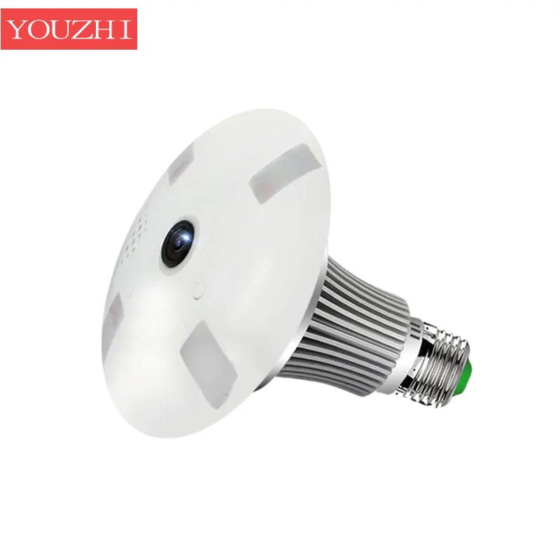 

Bulb Light camera WiFi 960P white led Fisheye Wireless IP 360 Degree 1.3mp Panorama Camera Support 128GB TF Card 360eyes YOUZHI