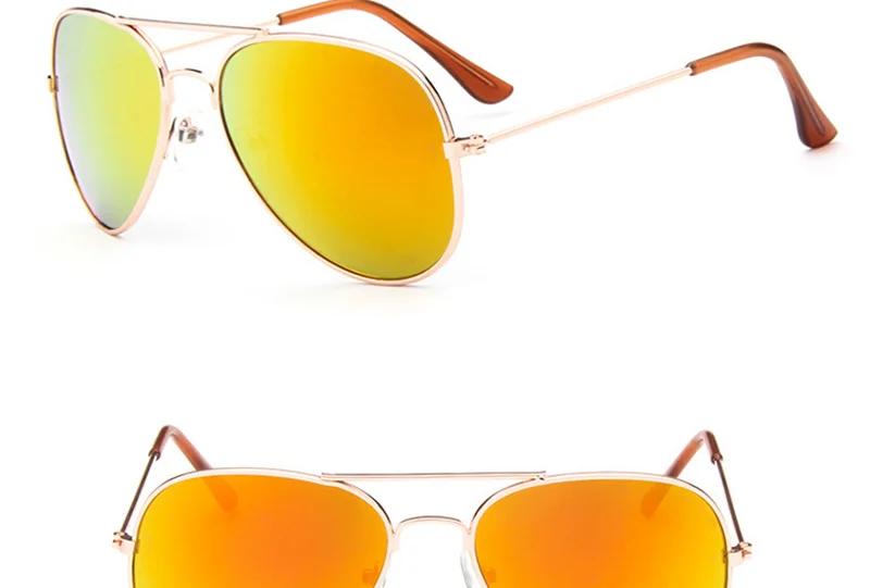 LeonLion классические модные солнцезащитные очки для девочек/мальчиков Красочные Зеркальные детские очки с металлической оправой Детские уличные дорожные очки