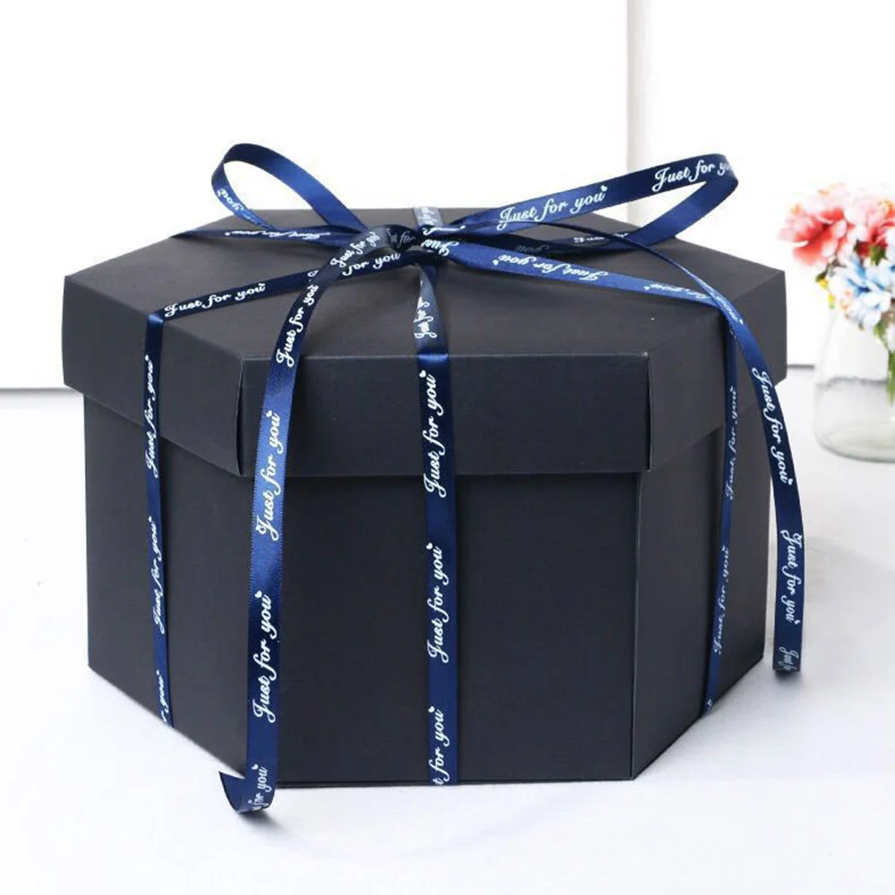 

13cm Creative Black Explosion Box Love Memory Multi-layer Surprise Confession DIY Photo Album as Birthday Anniversary Gifts