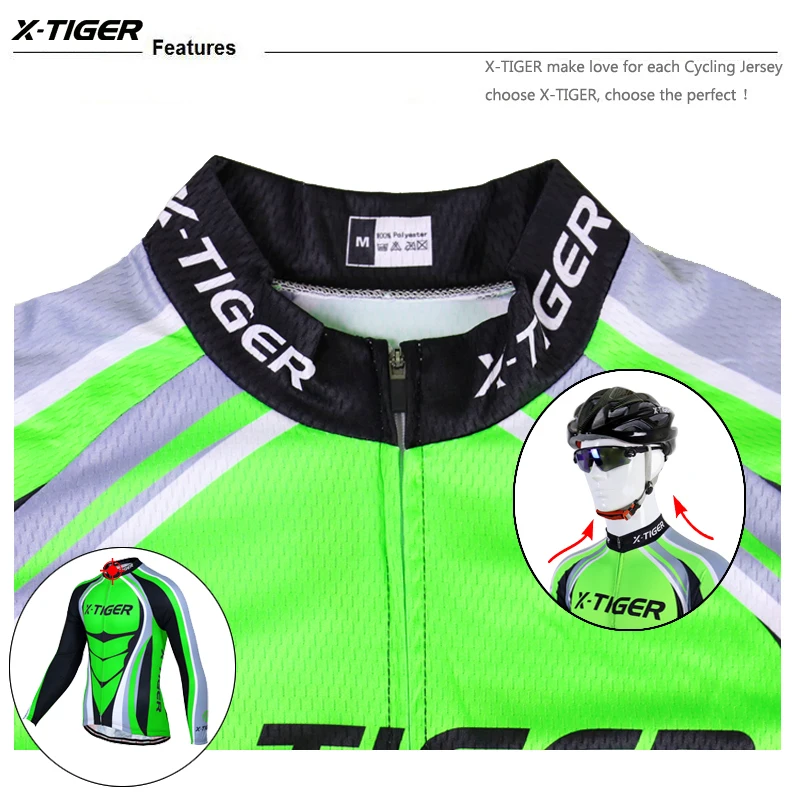 X-Tiger зимний комплект из термофлиса для велоспорта Maillot Ropa Ciclismo теплая велосипедная одежда комплект для велоспорта