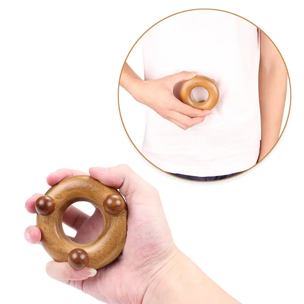 Set 3 Pcs Reflexology Tool Traditional Thai Massage Hand Foot Abdomen Body Acupoint Massager Natural Fragrant Wood (3)
