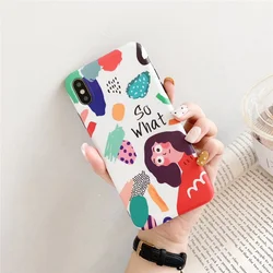 Samtsui Matte Soft TPU Back Case for Iphone6 6S 7 8 Plus Iphone XS X XR XSMAX Abstract Design For Young People Shell Fundas Samtsui Matte Soft TPU Back Case for Iphone6 6S 7 8 Plus Iphone XS X XR XSMAX Abstract Design For Young People Shell Fundas