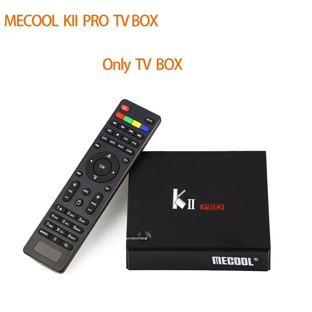 Mecool Кии Pro K2 Pro DVB-T2 DVB-S2 DVB-C Смарт ТВ Box Android 7,1 Amlogic S905D Quad-core HD Декодер каналов кабельного телевидения PK Mecool M8s Pro W - Цвет: Only Tv box