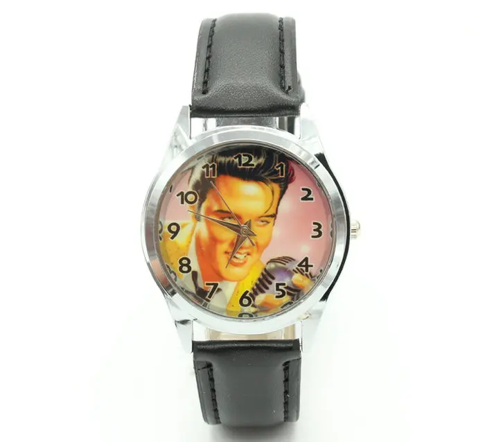 Wholesale Elvis Presley Fashion Wrist Watch Free Shipping Colorized Picturein Children's