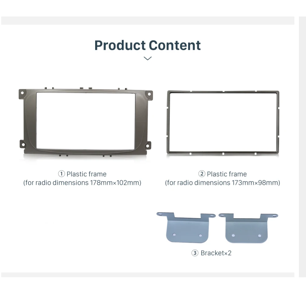 2 din автомобильный DVD Радио Рамка для Ford Focus II C-Max S-Max Fusion стерео панель Dash крепление двойной Din Fascia установка комплект ремонт рамки