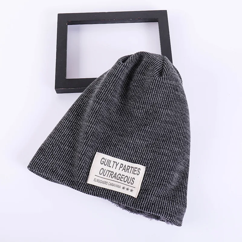 

Branded Fashionable Winter Hats Knitted Female Men's Plain Cotton Caps for Men Casual Wool Solid Hat Design Autumn Warm Cap NEW