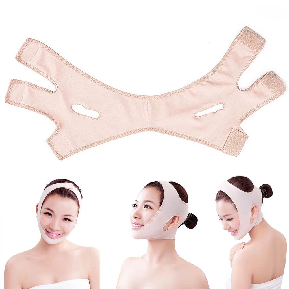 

4 Size Beige Face Mask 3D Face Liftting Device Face Thin Bandages Small V-shape Face Shaper Facial Beauty Tool Extra Large Size