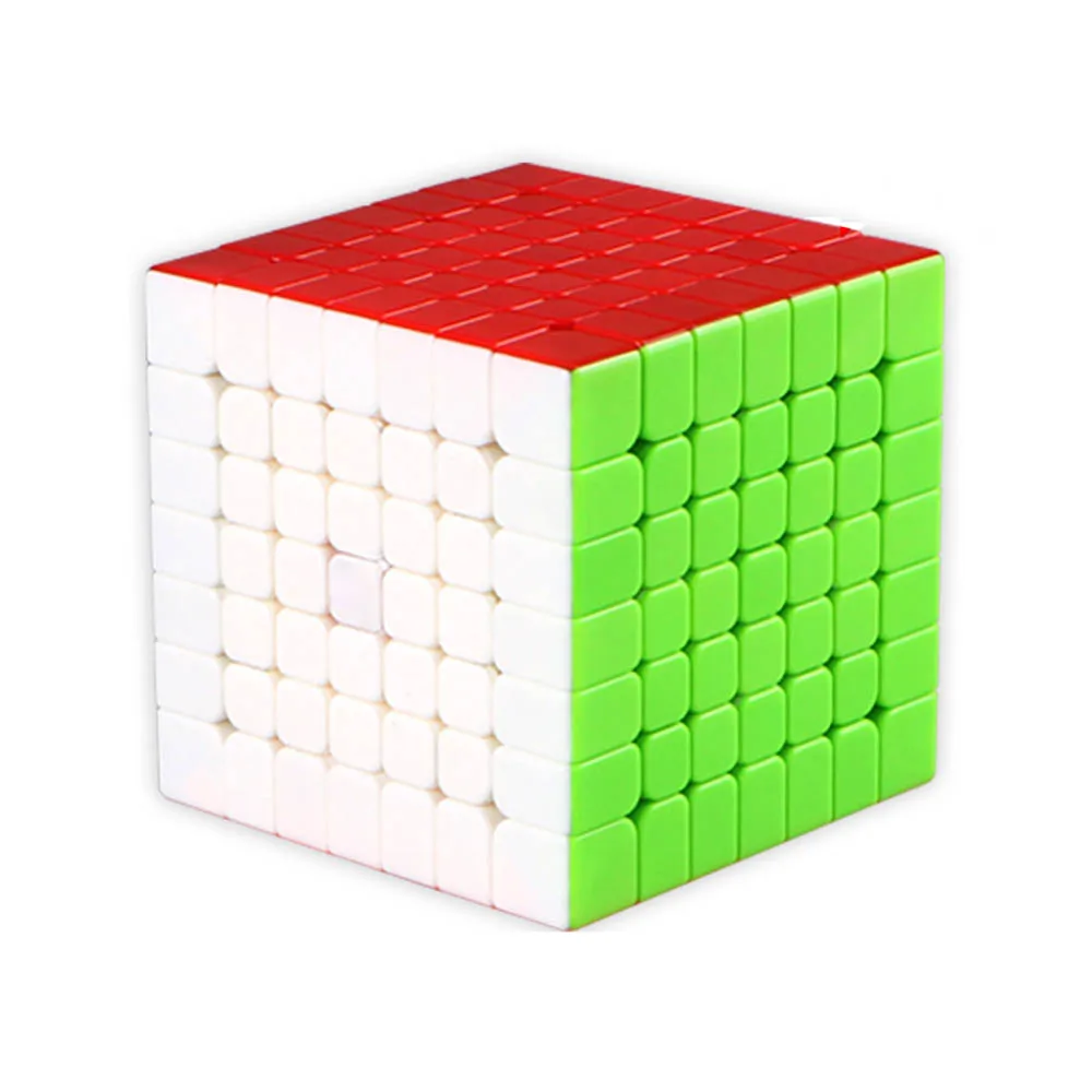 Ву Джи 7*7*7 Magic Cube Puzzle Профессиональный Скорость Cube Развивающие игрушки подарки для детей Детская - Цвет: Многоцветный