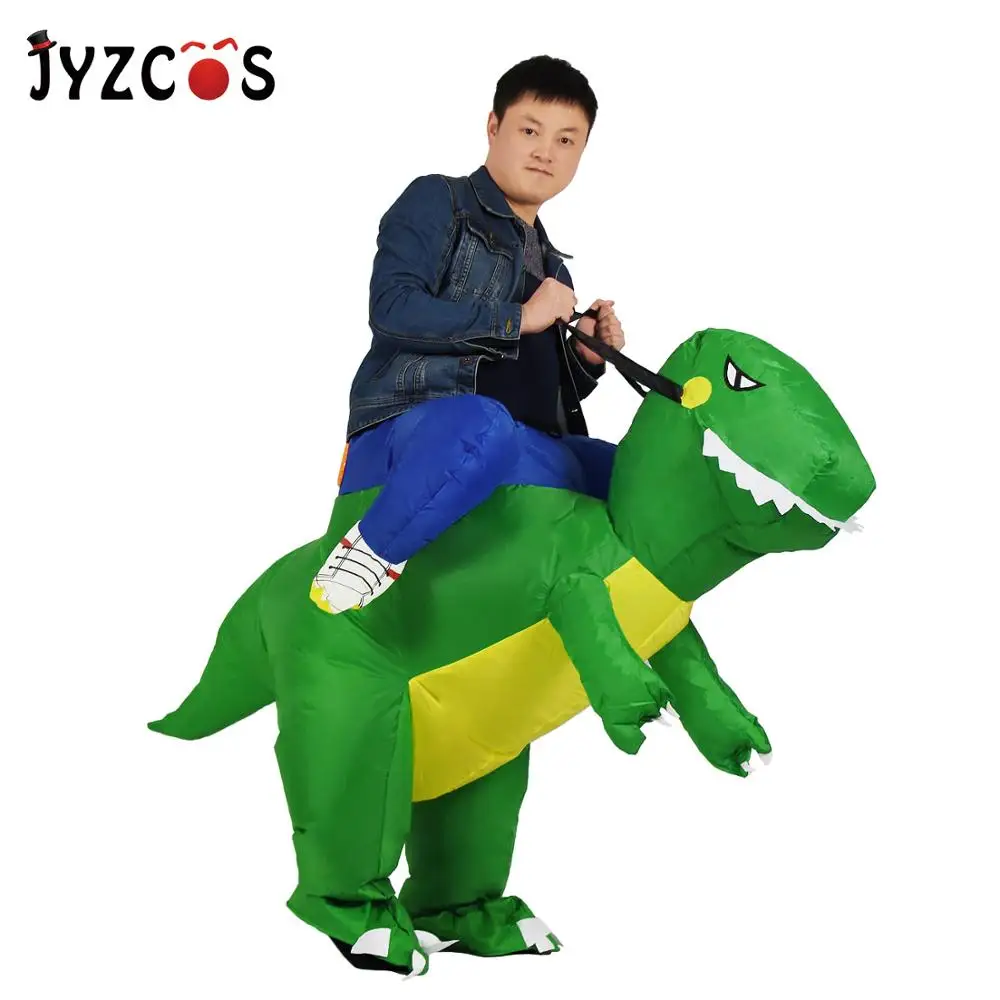 

JYZCOS TRex Purim Dress Halloween Dinosaur Inflatable Costumes Dragon Adult Ride a Orange Dinoasur Funny Fancy Party Christmas