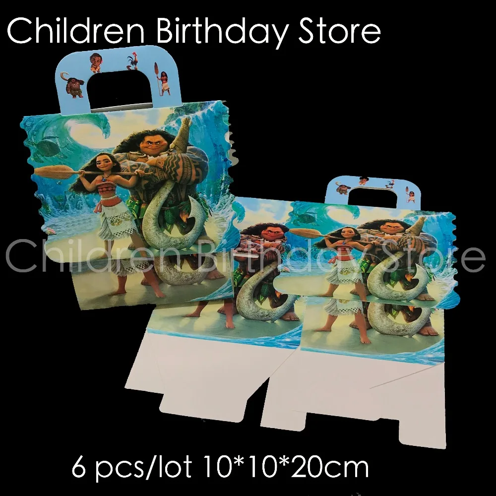 6pcs/lot Moana gift boxes Moana birthday party decorations Moana school  bags hand boxes - AliExpress Home & Garden