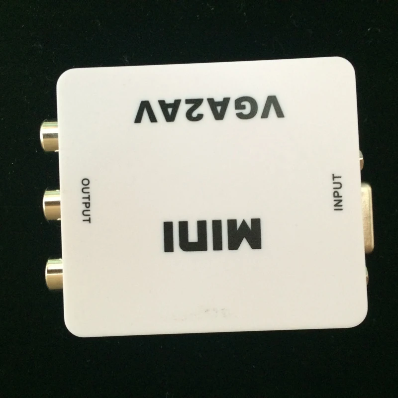 Горячий VGA к RCA AV конвертер CVBS с аудио ПК ноутбук адаптер белого цвета|vga to|vga to rcaaudio