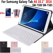 Чехол-клавиатура для samsung Galaxy Tab A A6, 10,1,, T580, T585, SM-T580, SM-T585, русский, испанский, английский