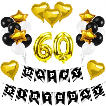 

Adults 60th 70th 80th 90th Happy Birthday Party Decorations Balloons Banner Kit 60 70 80 90 Years Old Birthday Party Supplies
