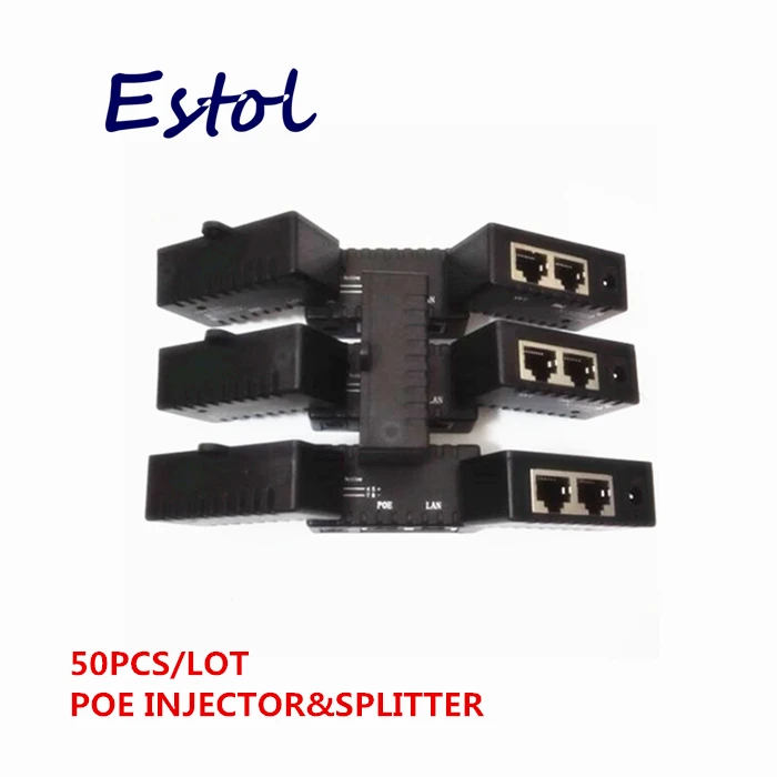  Wholesale OEM 50 pcs/lot POE splitter Injector For IP  Camera,IP Phone,CCTV AP Power over Ethernet Adapter PoE module 