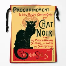 New Custom Chat Noir Drawstring Bags Storage Printed gift bags Custom drawstring bags Compression Type Bags