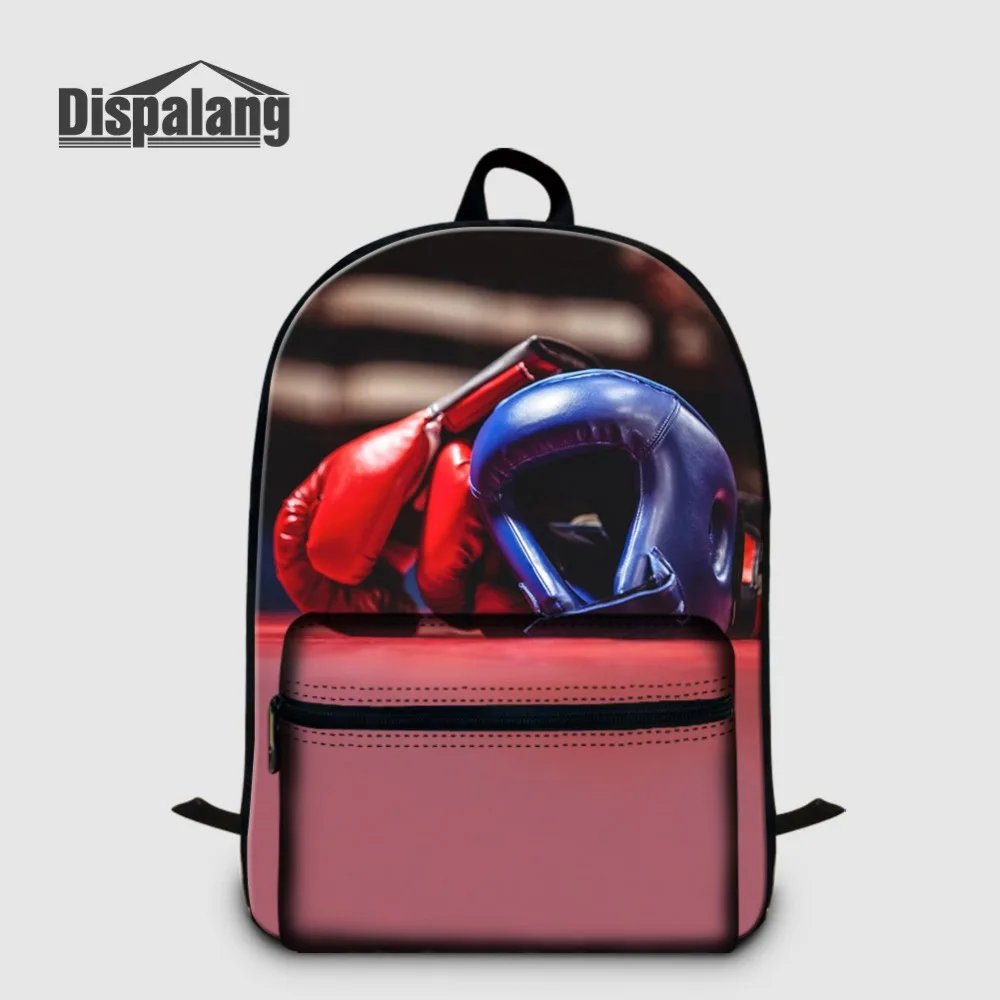 Cool Boxing Gloves Prints Backpack Women Preppy Children School Bags For Teenagers Men Cotton
