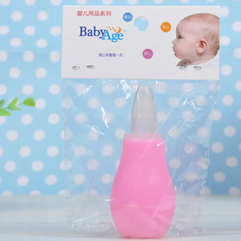 

Nasal Aspirator Vacuum Sucker Silicone Baby Nose Mucus Snot Cleaner Pump