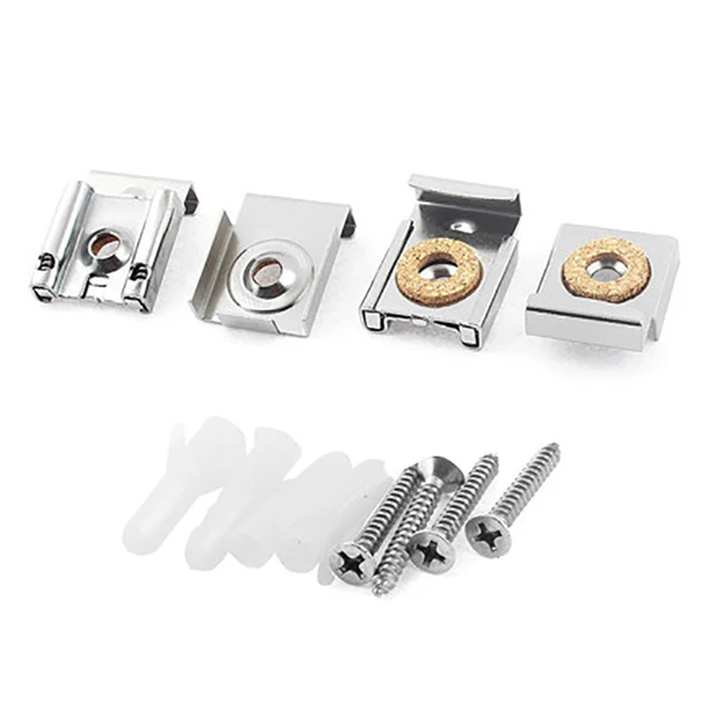 4pcs 32mm Adjustable Mirror Clip Bracket Spring Loaded Mirror Hanging