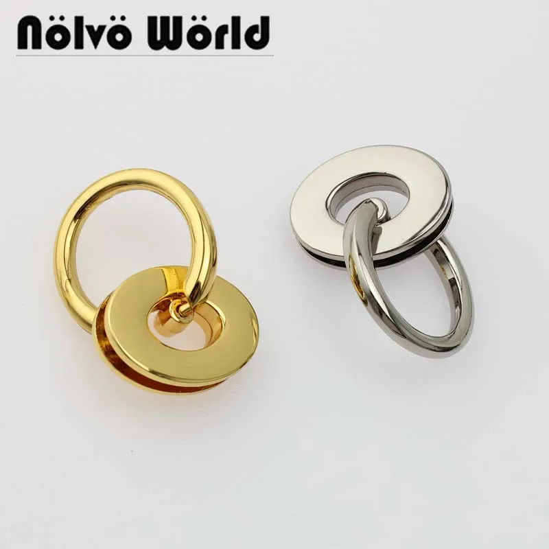 

10-30pcs 4 colors Oval screw grommet plus detachable U ring for purse bag handle,repair handbag strap connector