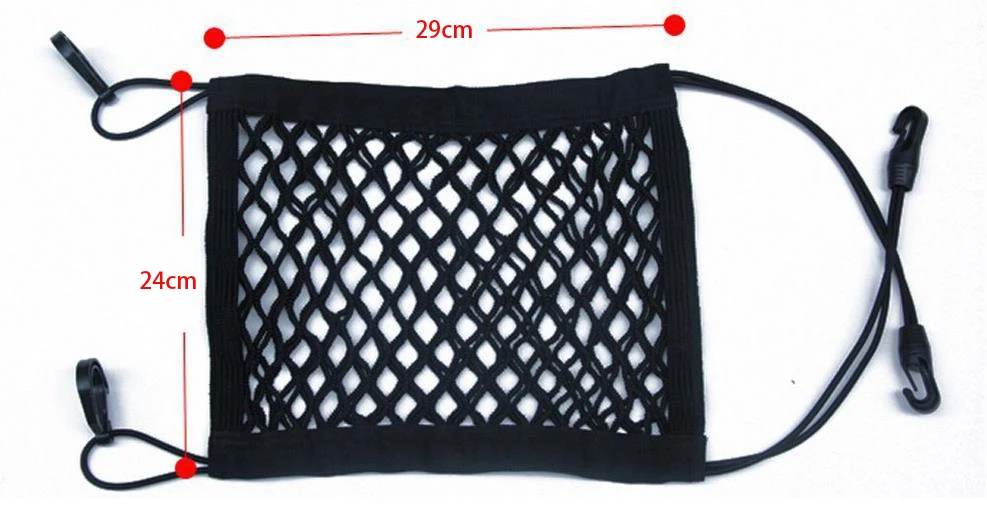 Универсальная нейлоновая эластичная сетка 24X29 см/Сетчатая Сумка для хранения между спинкой сиденья автомобиля, держатель для багажа, многофункциональный карман