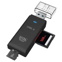 2 в 1 устройство для чтения карт USB 3,0 ноутбук смартфон Компоненты SD SDHC Micro SDXC MMC TF Карты памяти и аксессуары