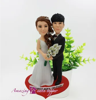 

2019 AMAZING CAKE TOPPER Lang Cai female appearToys Wedding Birthday And Groom Gifts Ideas Customized Figurine Valentine's Day